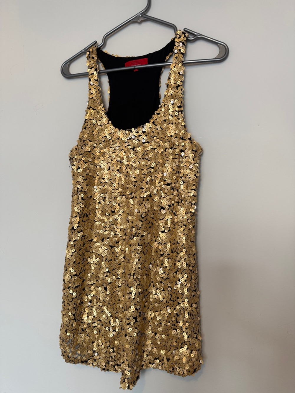 Gold Sequin Tank Dress - Elegant Party Tunic